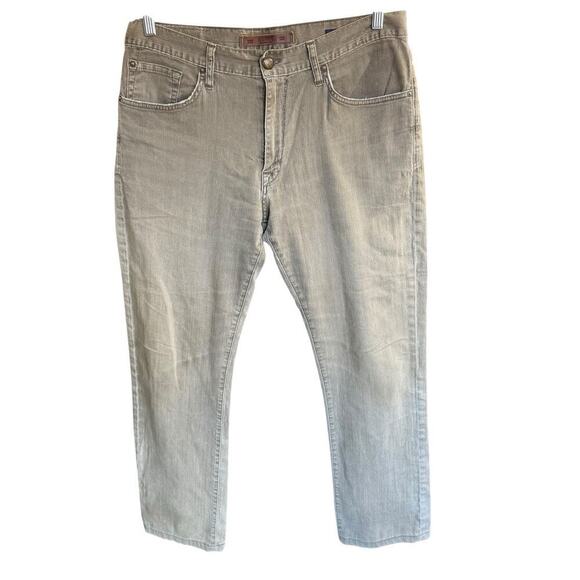 AGAVE Men Gringo Classic Straight USA Stretch Cotton Denim Jean 36x32 Olive - Picture 1 of 13